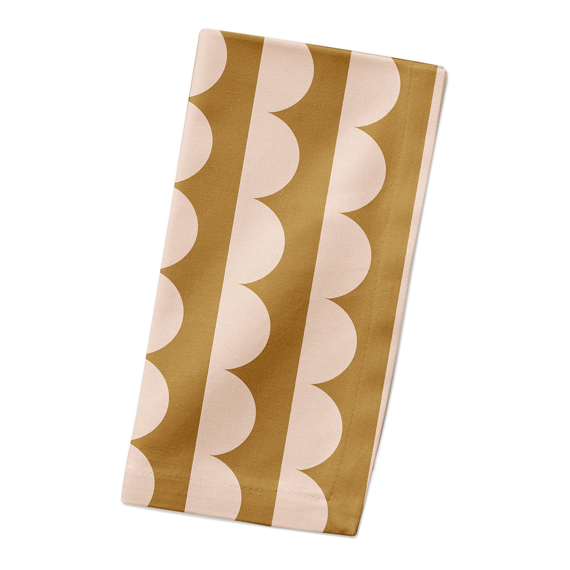Scalloped Circle 10" x 10" Cotton Twill Napkin